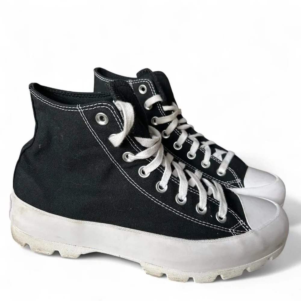 Converse Chuck Taylor All Star Hi Lugged – W 10, Black/White, Lightly Worn